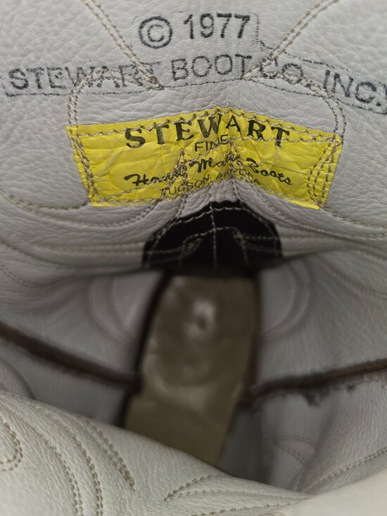 Vintage Stewart 1977 Brown Leather Handmade Cowboy Boots Western Men’s Size 8 EE main image 11